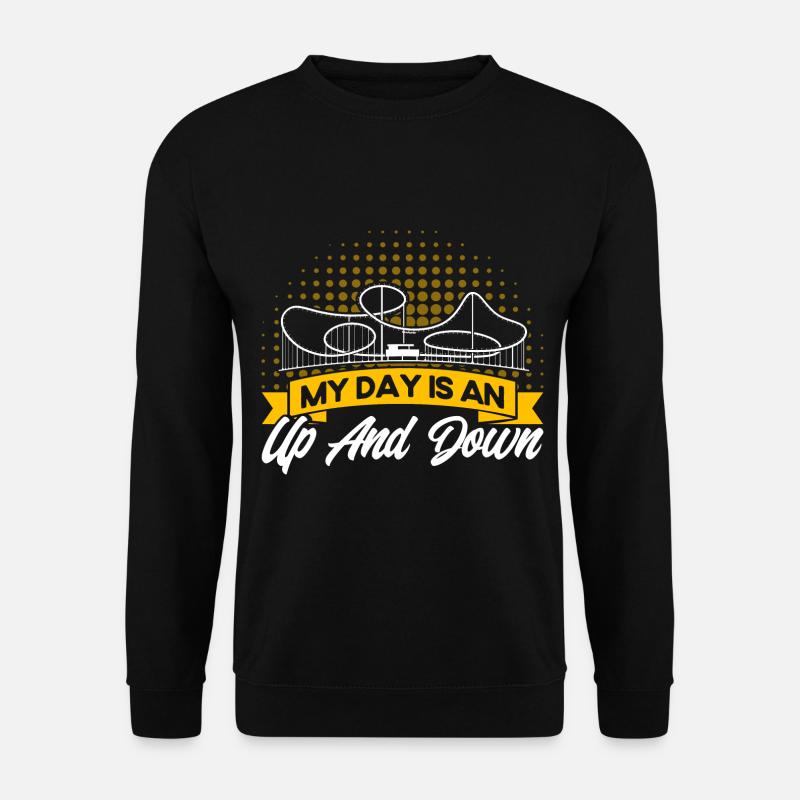 Holzachterbahn Themenpark Achterbahn Geschenk - Unisex Pullover - Schwarz
