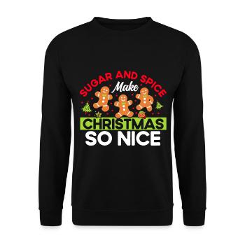 Baking Cookies Christmas Bakery Gingerbread Gesc - Unisex Sweatshirt - black - Front - Alina (178cm) & Michal (187cm)