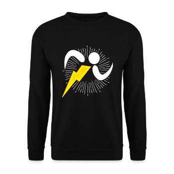 Jogging Running Flash Flash Sports Gift - Unisex Sweatshirt - black - Front - Alina (178cm) & Michal (187cm)