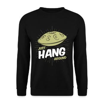 Handpan Hang Snail Music Sound T-Shirt Tee - Unisex Sweatshirt - black - Front - Alina (178cm) & Michal (187cm)