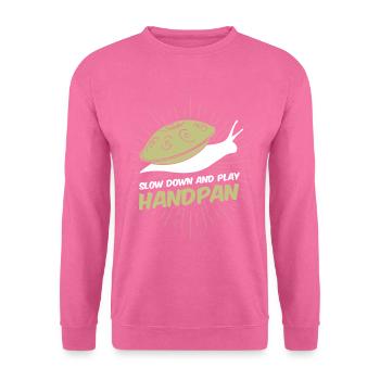 Handpan Hang Schnecke Music Sound T-Shirt Tee - Unisex Pullover - Pink - Vorne