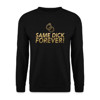 JGA bachelorette party au revoir Same Dick Forever - Sweat-shirt Unisexe - noir - Devant - Alina (178cm) & Michal (187cm)