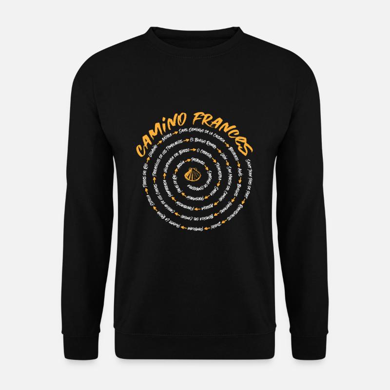 Chemin de Saint-Jacques de Compostelle pèlerins - Sweat-shirt Unisexe - noir