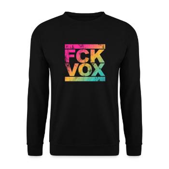 FCK VOX España - Sweat-shirt Unisexe - noir - Devant - Alina (178cm) & Michal (187cm)