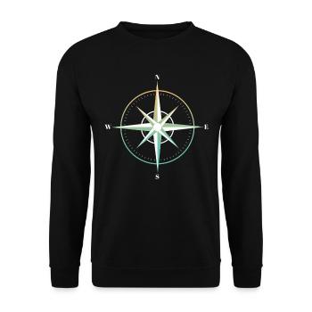 Compas, Kompass, En Plein Air, Nature, Faune - Sweat-shirt Unisexe - noir - Devant - Alina (178cm) & Michal (187cm)