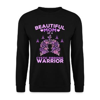 Mukoviszidose Mama - schöne Mama CF Krieger - Unisex Pullover - Schwarz - Vorne - Alina (178cm) & Michal (187cm)