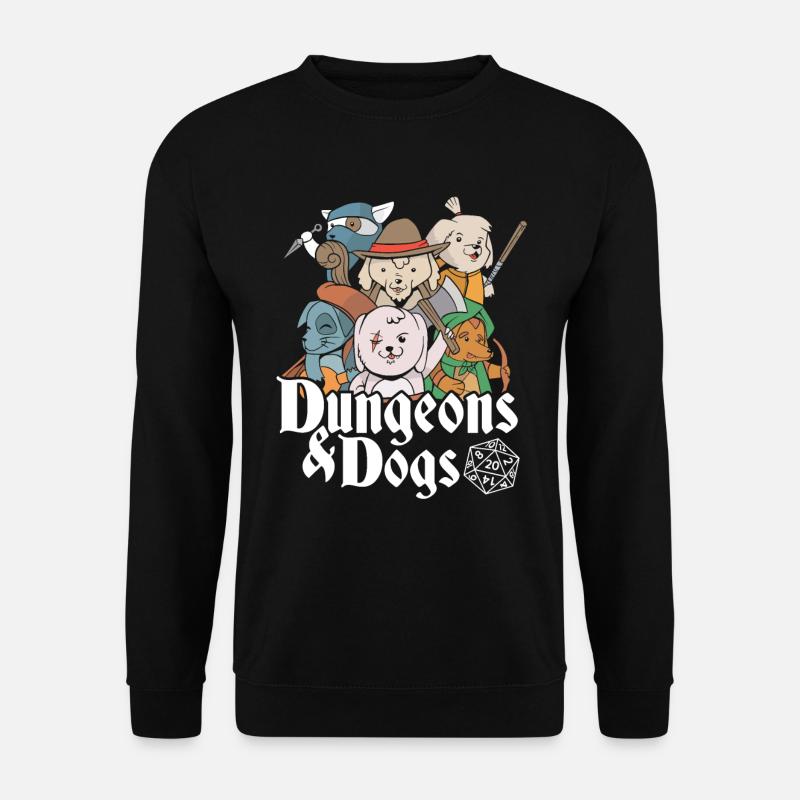 Fantasy Dogs - Dungeons & Dogs - Unisex Pullover - Schwarz