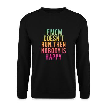 For mothers and runners, gift idea, training - Unisex Sweatshirt - black - Front - Alina (178cm) & Michal (187cm)