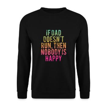 For fathers and runners - gift idea, training - Unisex Sweatshirt - black - Front - Alina (178cm) & Michal (187cm)