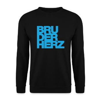 Bruderherz Bester Bruder der Welt Geschenkidee - Unisex Pullover - Schwarz - Vorne - Alina (178cm) & Michal (187cm)