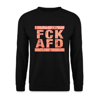 Contre les Nazis - FCK AFD - Contre droite - Spécial - Sweat-shirt Unisexe - noir - Devant - Alina (178cm) & Michal (187cm)