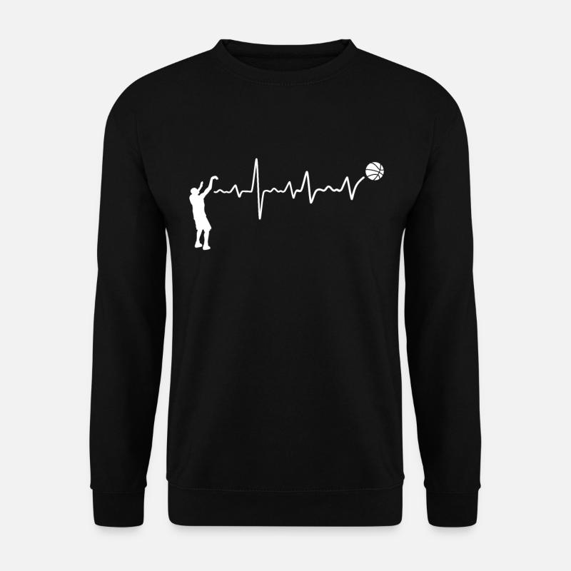 Basketball Herzschlag Trainer EKG Basketballer - Unisex Pullover - Schwarz
