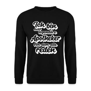 Apotheker Legende Apotheke Apothekerin - Unisex Pullover - Schwarz - Vorne - Alina (178cm) & Michal (187cm)