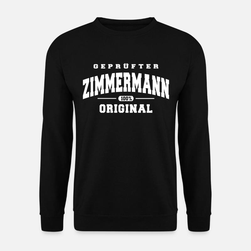 Zimmermann Original Handwerker Zimmerer - Unisex Pullover - Schwarz