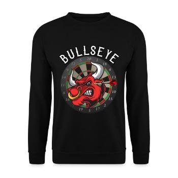 Bullseye Darts Fan Dartpfeil Dartboard - Unisex Sweatshirt - black - Front - Alina (178cm) & Michal (187cm)