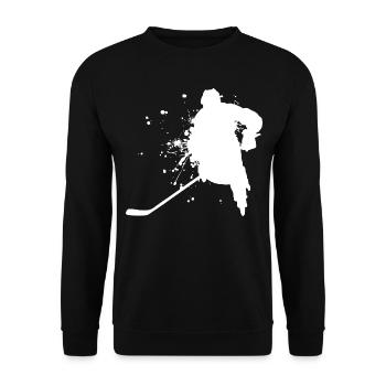 Hockey sur glace Hommes Hockey sur glace Hockey sur glace - Sweat-shirt Unisexe - noir - Devant - Alina (178cm) & Michal (187cm)