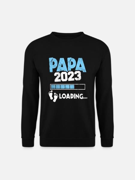 Werdender Papa 2023 Loading Nachwuchs Vater - Unisex Pullover - Schwarz