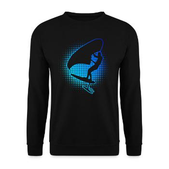hydrofoil women men wingsurfing foilwing - Unisex Sweatshirt - black - Front - Alina (178cm) & Michal (187cm)