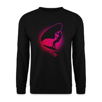 Men's hydrofoil wingfoil Women's wingsurfing - Unisex Sweatshirt - black - Front - Alina (178cm) & Michal (187cm)