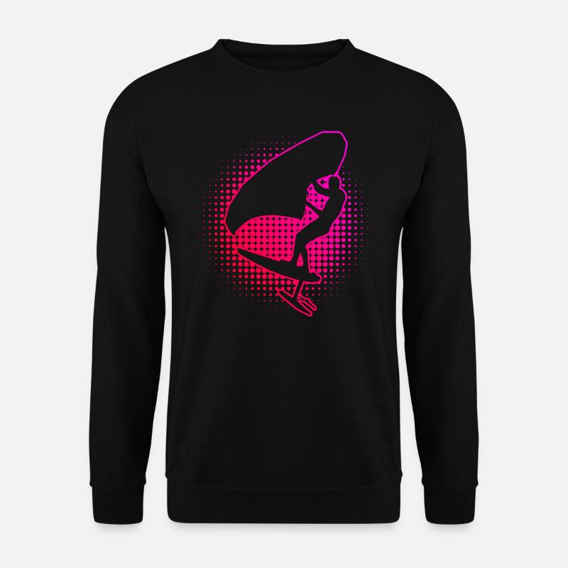 Herren hydrofoil wingfoil Damen wingsurfen - Unisex Pullover - Schwarz