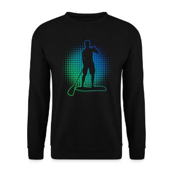 Standup Paddling Stand up Paddling Board Standup P - Unisex Sweatshirt - black - Front - Alina (178cm) & Michal (187cm)