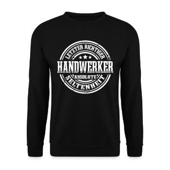 Handwerker Humor Handwerk Lustig Heimwerker - Unisex Pullover - Schwarz - Vorne - Alina (178cm) & Michal (187cm)