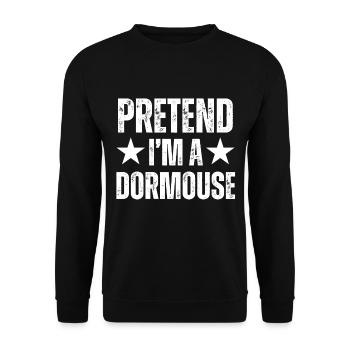 Pretend I m A Dormouse - Unisex Sweatshirt - black - Front - Alina (178cm) & Michal (187cm)