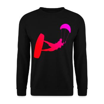 Kitesurf Kitesurfer Men's Kite Kitesurfing - Unisex Sweatshirt - black - Front - Alina (178cm) & Michal (187cm)