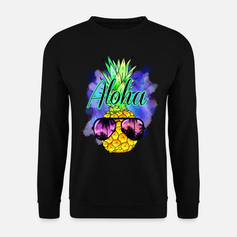 Aloha Ananas - Unisex Pullover - Schwarz
