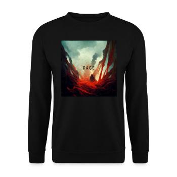 Rage Wut - Unisex Sweatshirt - black - Front - Alina (178cm) & Michal (187cm)