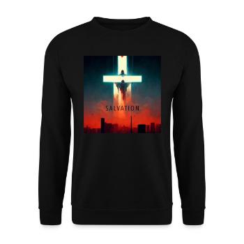 Salvation Erlösung - Unisex Pullover - Schwarz - Vorne - Alina (178cm) & Michal (187cm)
