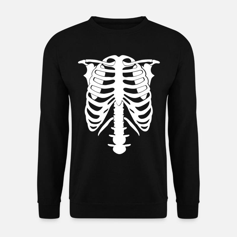 Skelett Kostüm Brustkorb Halloween - Unisex Pullover - Schwarz