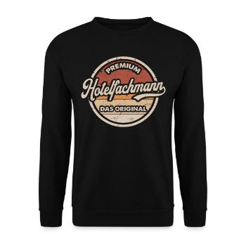 Hotelfachmann Original Lustiges Hotelfachkraft - Unisex Pullover - Schwarz - Vorne - Alina (178cm) & Michal (187cm)