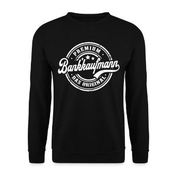 Bankkaufmann Ausbildung Beruf Original - Unisex Pullover - Schwarz - Vorne - Alina (178cm) & Michal (187cm)