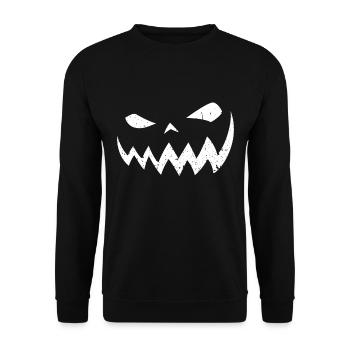 Halloween Pumpkin Disguise - Unisex Sweatshirt - black - Front - Alina (178cm) & Michal (187cm)