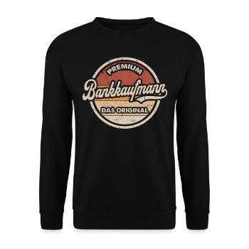 Bankkaufmann Ausbildung Beruf Original - Unisex Pullover - Schwarz - Vorne - Alina (178cm) & Michal (187cm)
