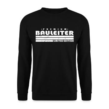 Bauleiter Limited Edition Bauleitung - Unisex Pullover - Schwarz - Vorne - Alina (178cm) & Michal (187cm)
