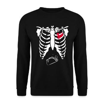Halloween Skeleton Taco Funny Pregnancy Couple - Sweat-shirt Unisexe - noir - Devant - Alina (178cm) & Michal (187cm)