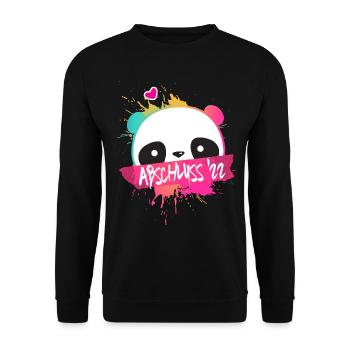 Abschluss 2022, Schulabschluss Shirt 22 - Unisex Pullover - Schwarz - Vorne - Alina (178cm) & Michal (187cm)