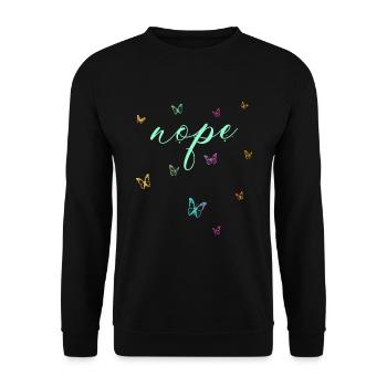 Nope - Just say no! - Unisex Sweatshirt - black - Front - Alina (178cm) & Michal (187cm)