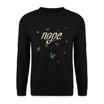 Nope - Just say no! - Unisex Sweatshirt - black - Front - Alina (178cm) & Michal (187cm)