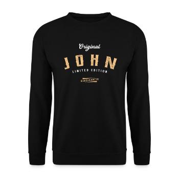 John Limited Edition - Unisex Pullover - Schwarz - Vorne - Alina (178cm) & Michal (187cm)