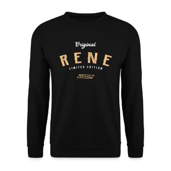 Rene Limited Edition - Unisex Pullover - Schwarz - Vorne - Alina (178cm) & Michal (187cm)