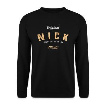 Nick Limited Edition - Unisex Pullover - Schwarz - Vorne - Alina (178cm) & Michal (187cm)