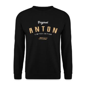 Anton Limited Edition - Unisex Pullover - Schwarz - Vorne - Alina (178cm) & Michal (187cm)