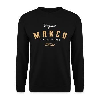Marco Limited Edition - Unisex Pullover - Schwarz - Vorne - Alina (178cm) & Michal (187cm)