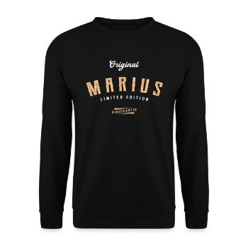 Marius Limited Edition - Unisex Pullover - Schwarz - Vorne - Alina (178cm) & Michal (187cm)