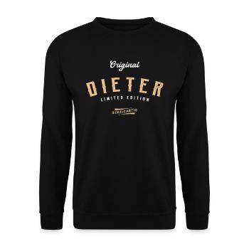 Dieter Limited Edition - Unisex Pullover - Schwarz - Vorne - Alina (178cm) & Michal (187cm)