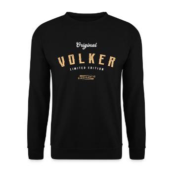 Volker Limited Edition - Unisex Pullover - Schwarz - Vorne - Alina (178cm) & Michal (187cm)