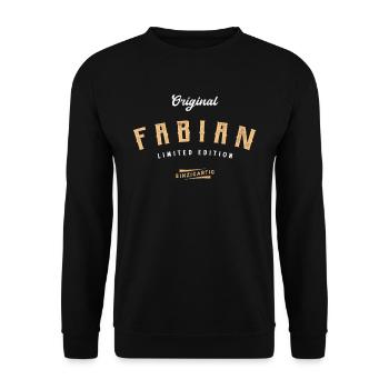 Fabian Limited Edition - Unisex Pullover - Schwarz - Vorne - Alina (178cm) & Michal (187cm)